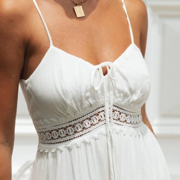 New Boho White Sundress - Picture 2 of 4
